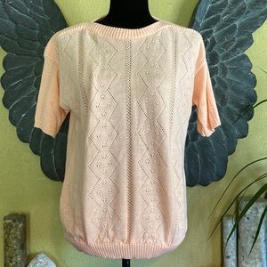 Short Sleeve Knit Sweater